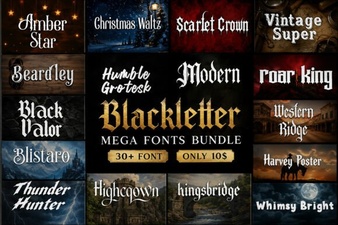 Elevate Projects with Premium Blackletter Font Bundles