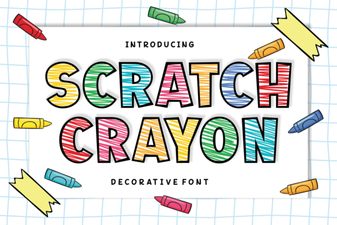 Scratch Crayon Fonts for Fun Digital Projects